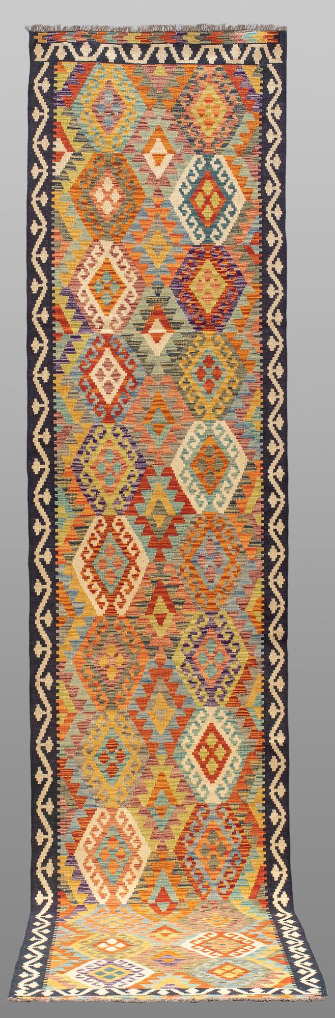 A runner, Kilim, ca 395 x 86 cm.