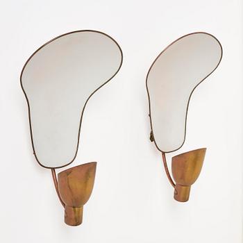 Carl-Axel Acking, a pair of wall lamps model "5029", Bröderna Malmströms Metallvarufabrik, Malmö, 1940s.