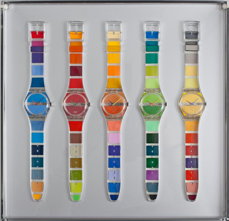 Swatch - Stephen Dean Set. Plastic. Quartz. 34mm. Limited Limited edition 120/1000. Spring / summer 2001.