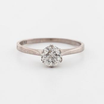 RING, med briljantslipad diamant, 1.00 ct, Evert Lindberg, Göteborg, 1966.