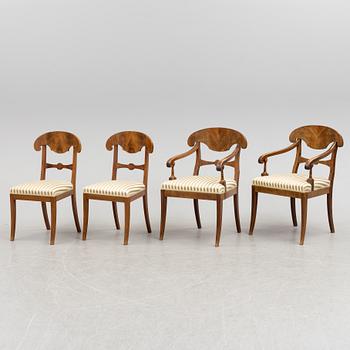 a set of four mid 19th century chairs.