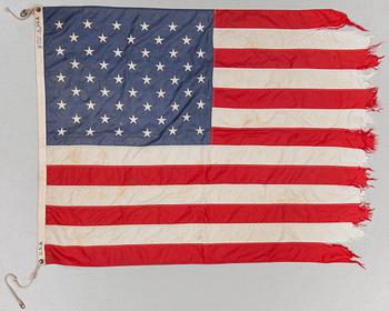 An American flag, after 1959.