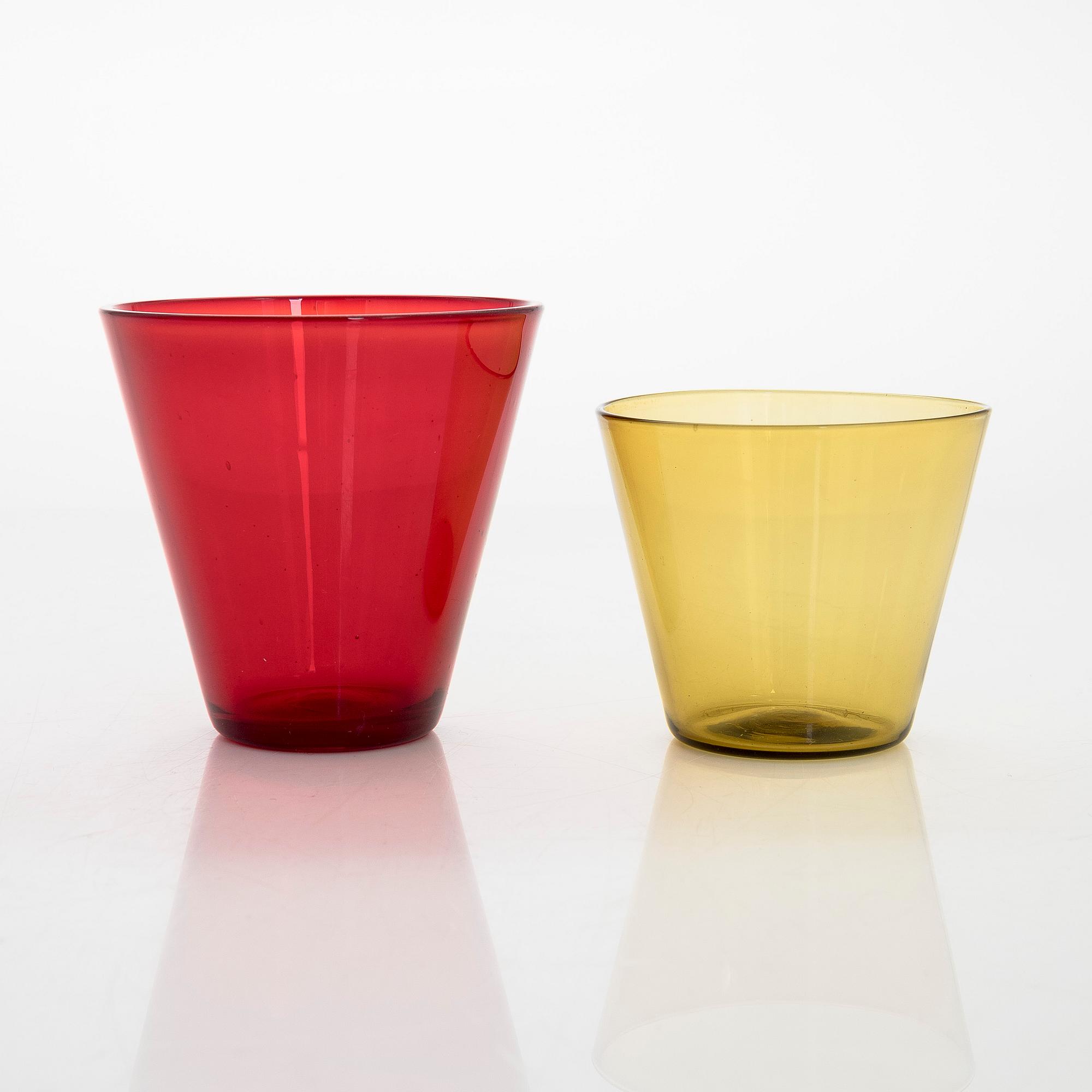 Kaj Franck, dricksglas, 11 st, "Kimara" 2744, Nuutajärvi Notsjö 1960-tal.