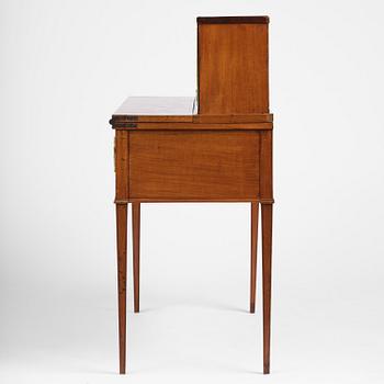 A presumably German Louis XVI mahogany desk, late 18th century.