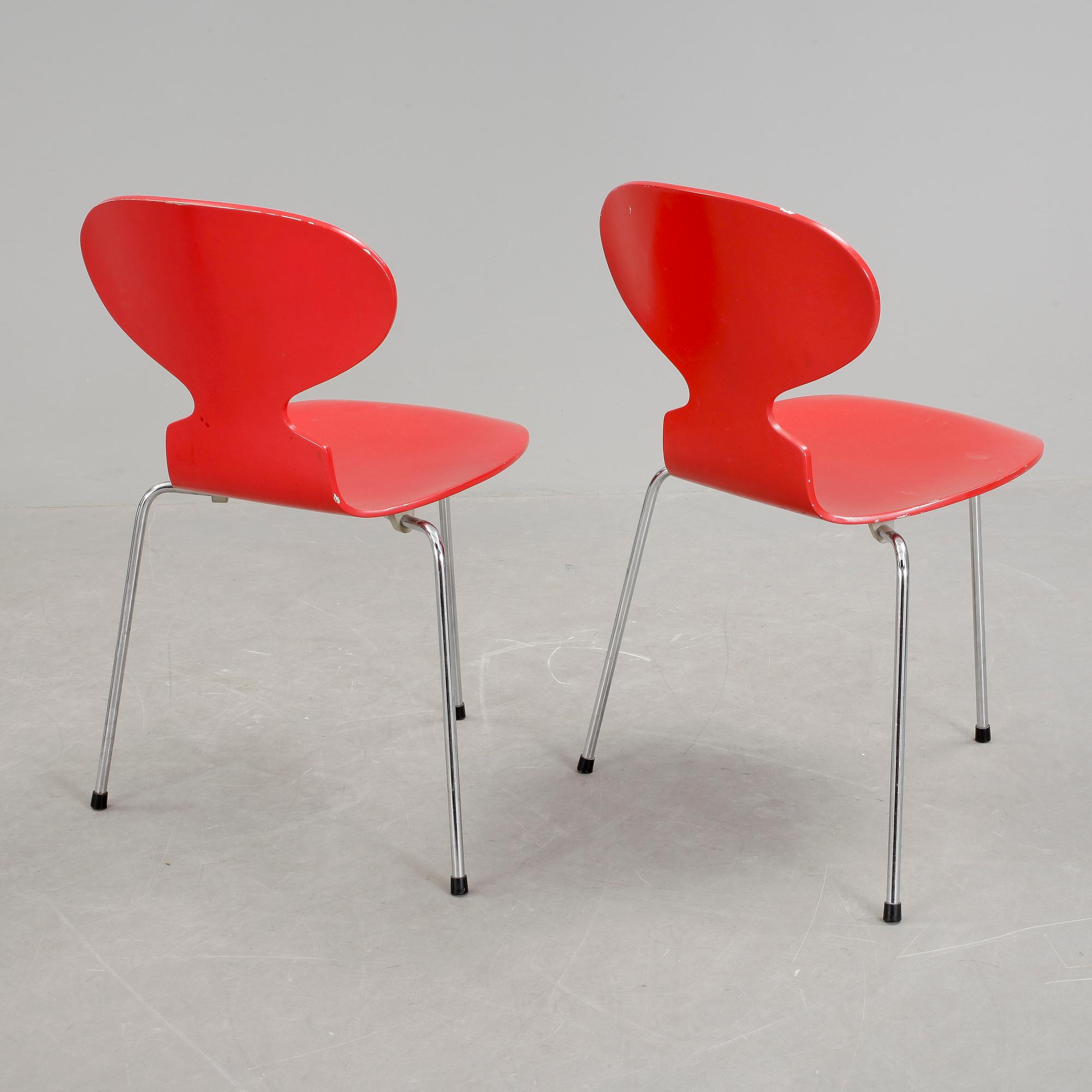 STOLAR, ett par, "Myran", Fritz Hansen, Danmark, 1900-talets andra hälft.