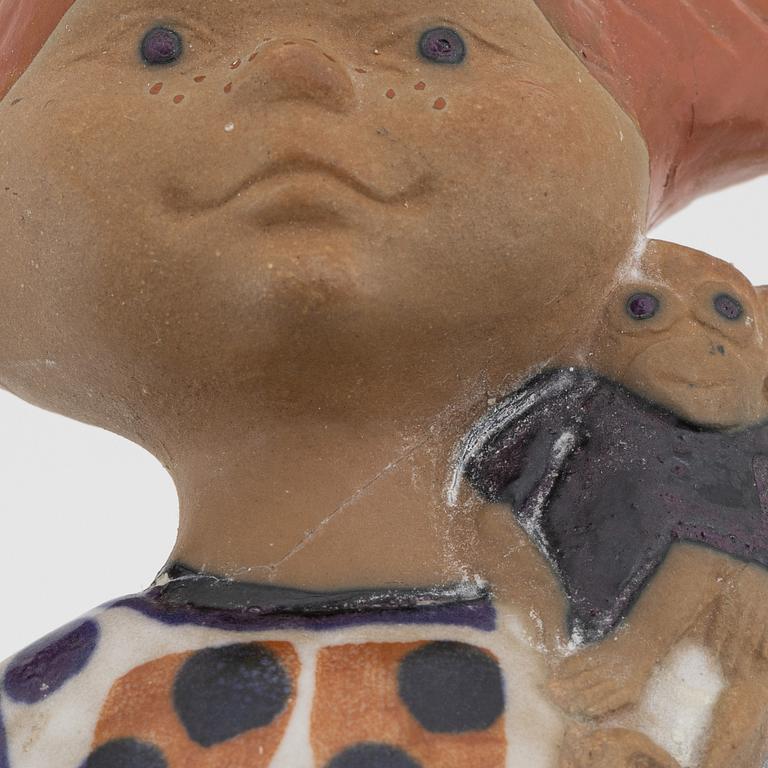 Lisa Larson, figurin, stengods, "Pippi långstrump", Gustavsberg.