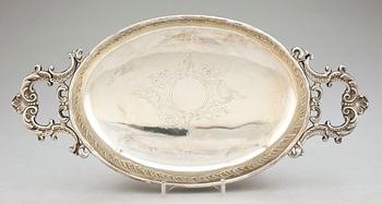 SKÅLFAT, silver, rokokostil, otydliga stämplar, troligen Tyskland, 1900-tal. Vikt ca 350 gram.