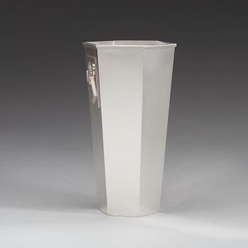 Wiwen Nilsson, a hexagonal sterling vase, Lund 1948.