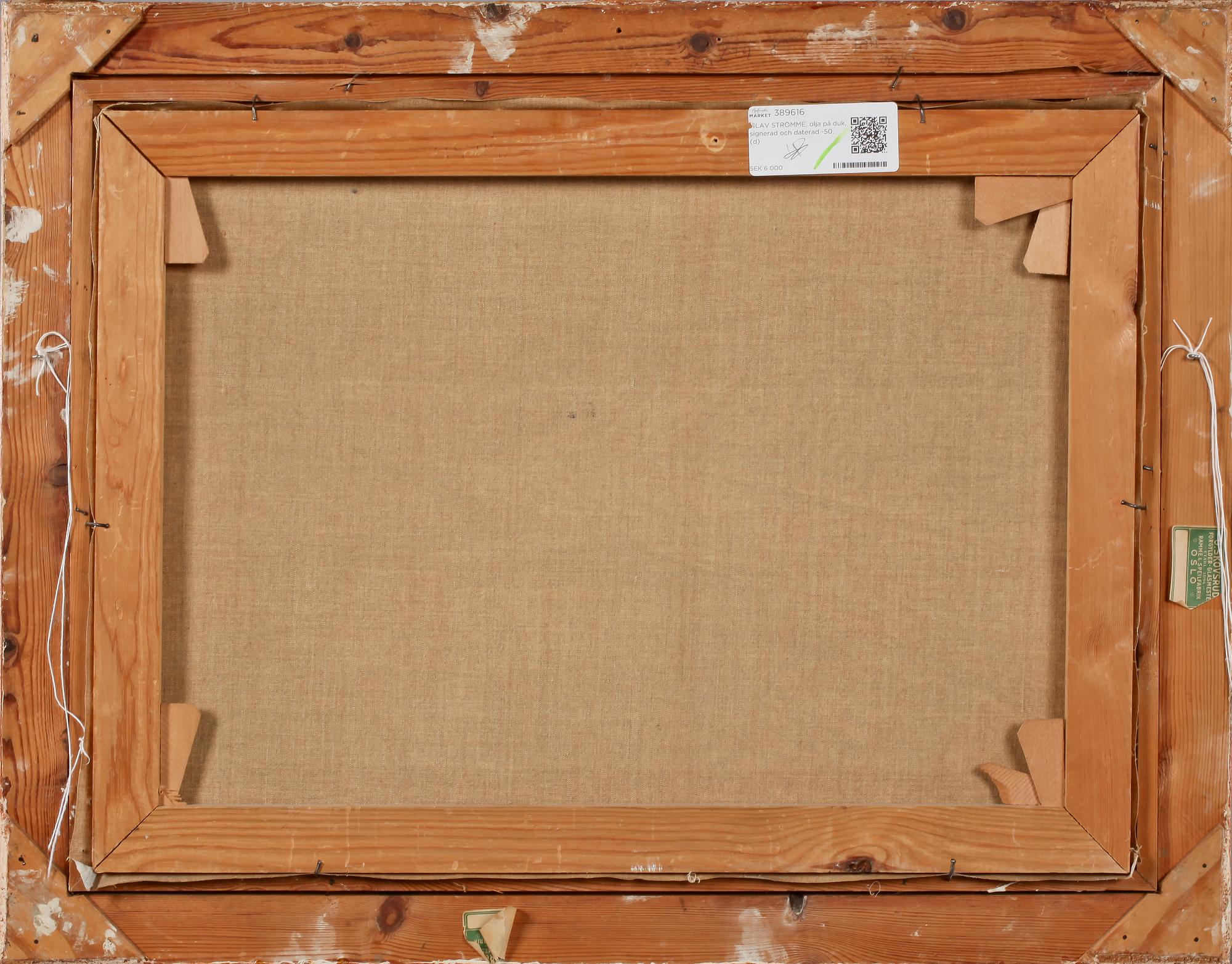 OLAV STRÖMME, olja på duk, signerad och daterad -50.