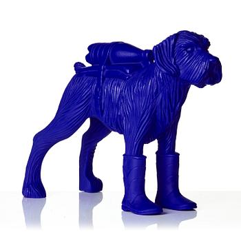 William Sweetlove, "Cloned Schnauzer with water bottle". (Blue).