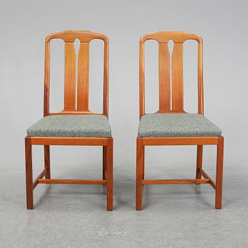 CARL MALMSTEN, six 'Ambassadör' walnut chairs.