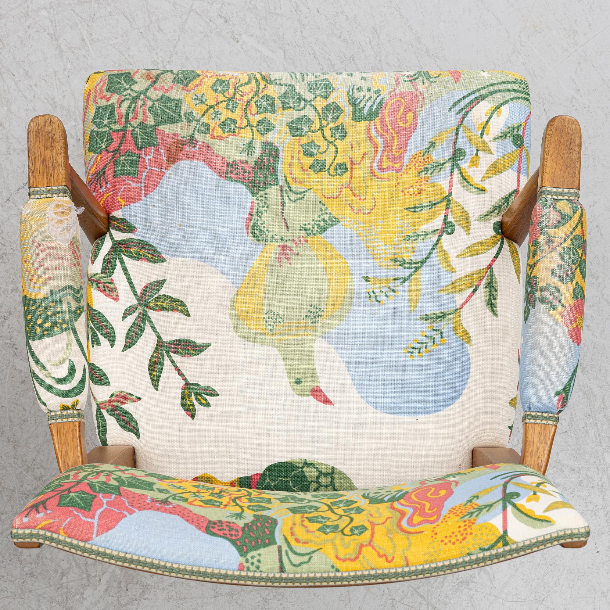 Josef Frank, a pair of model 695 armchairs, Svenskt Tenn.