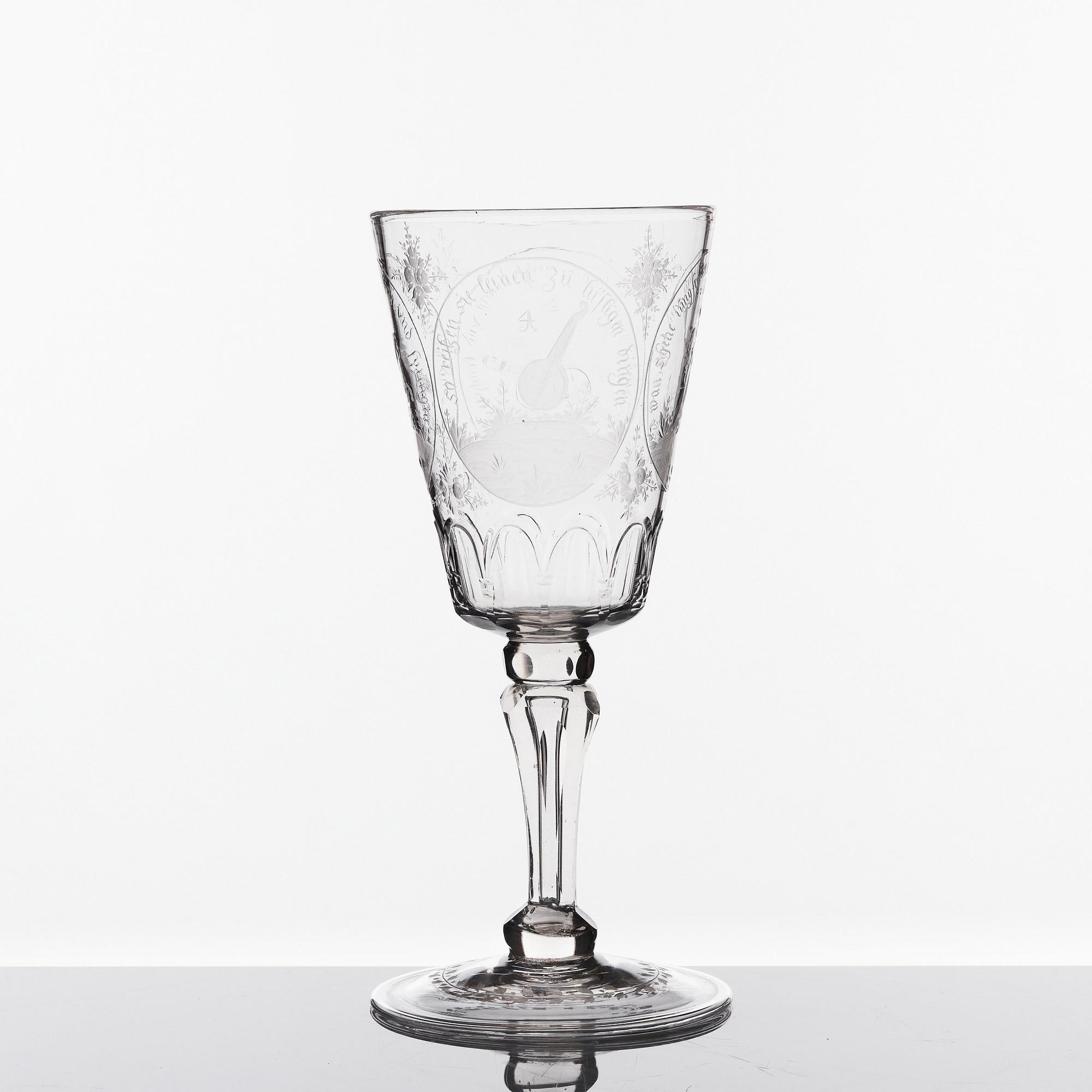 Pokal, glas. Tyskland, 1700-tal.