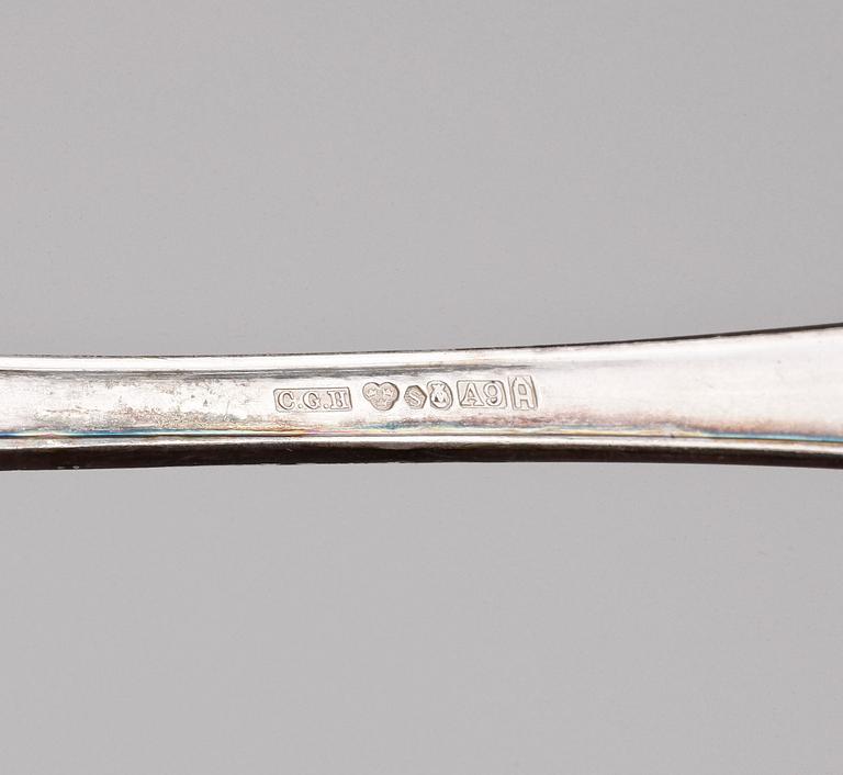 BESTICKSERVIS, 51 delar, silver, CG Hallberg och GAB, Stockholm, omkr 1930-1950. Tot vikt ca2294g.