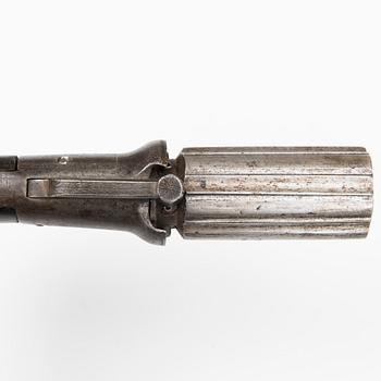A Six-Shot Percussion Pepperbox Revolver, first half of 19th Century.