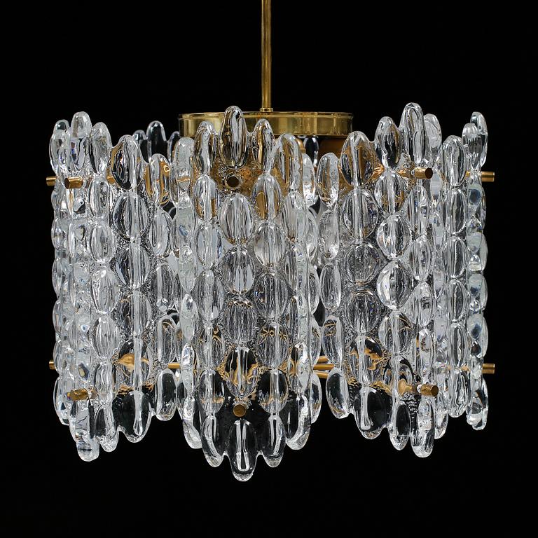 TAKLAMPA, Carl Fagerlund för Orrefors, 1900-talets andra hälft, höjd ca 45 cm (exklusiev kedja).