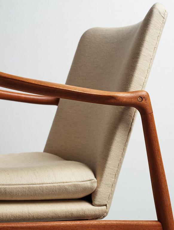 Finn Juhl, a pair of "Bo59" teak easy chairs, Bovirke Denmark, 1950-60's.