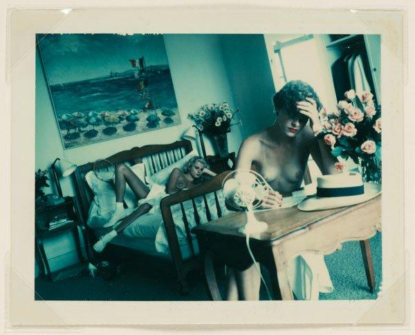 Helmut Newton, Bedroom scene, two blondes.