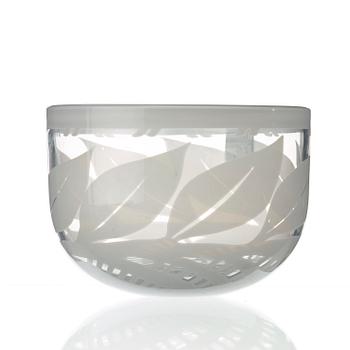 Gunnar Cyrén, a 'graal' glass bowl, Orrefors 1977.