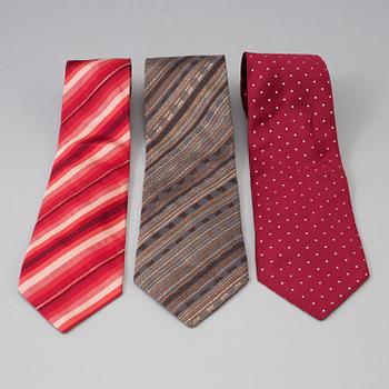 A set of five ties by KENZO.