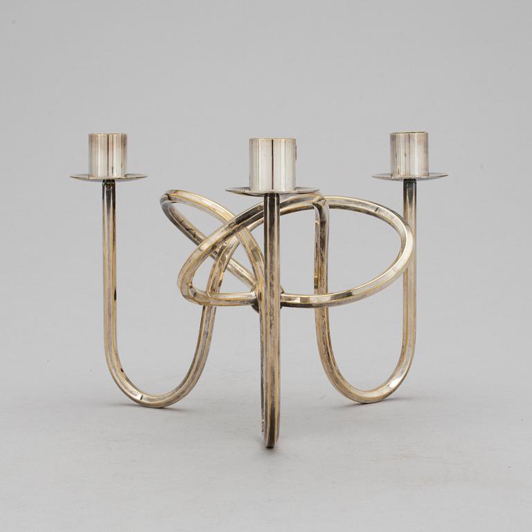 JOSEF FRANK, kandelaber, försilvrad, "Vänskapsknuten", Svenskt Tenn.