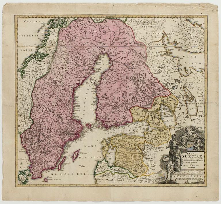 Johann Baptist Homann, "Regni Sueciae".