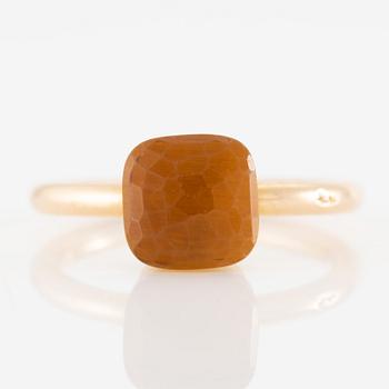 Pomellato ring 18K gold with a faceted citrine "Nudo Petit".