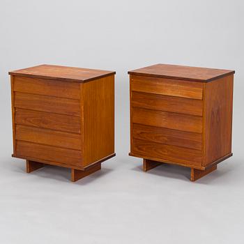 Ilmari Tapiovaara, laatikostopari/yöpöytäpari,  malli 1503, Asko 1960-luku.