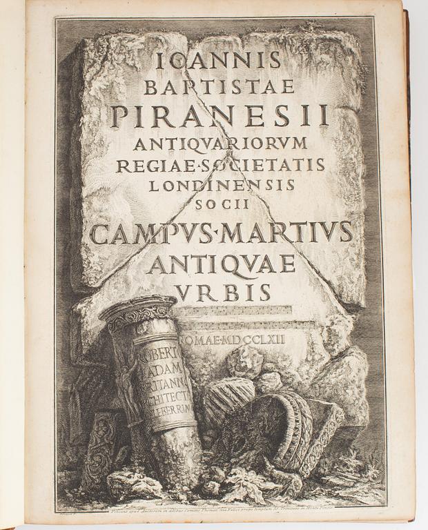 Three works by father and son Piranesi: Campus Martius, Paestum & Herculaneum.