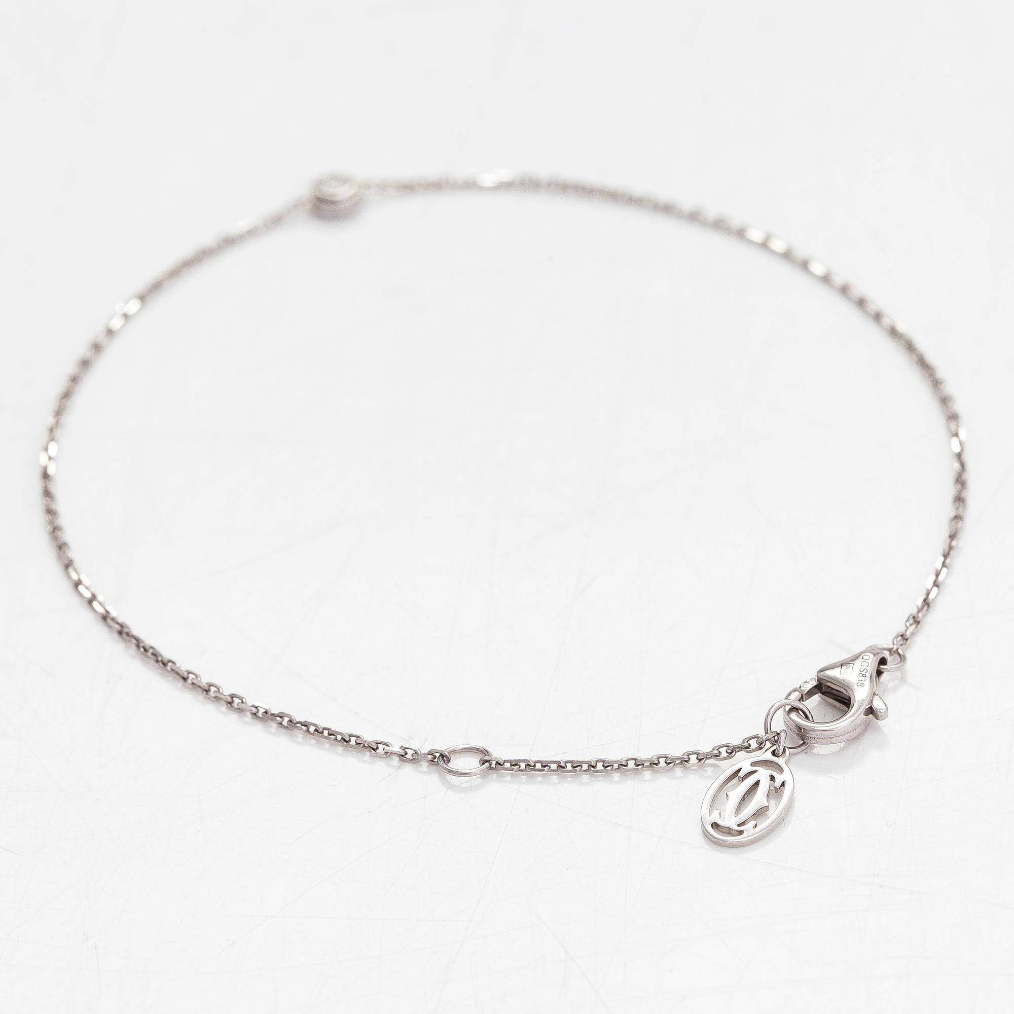 Cartier, armband, "d'Amour", 18K vitguld med en diamant, ca 0.04 ct.