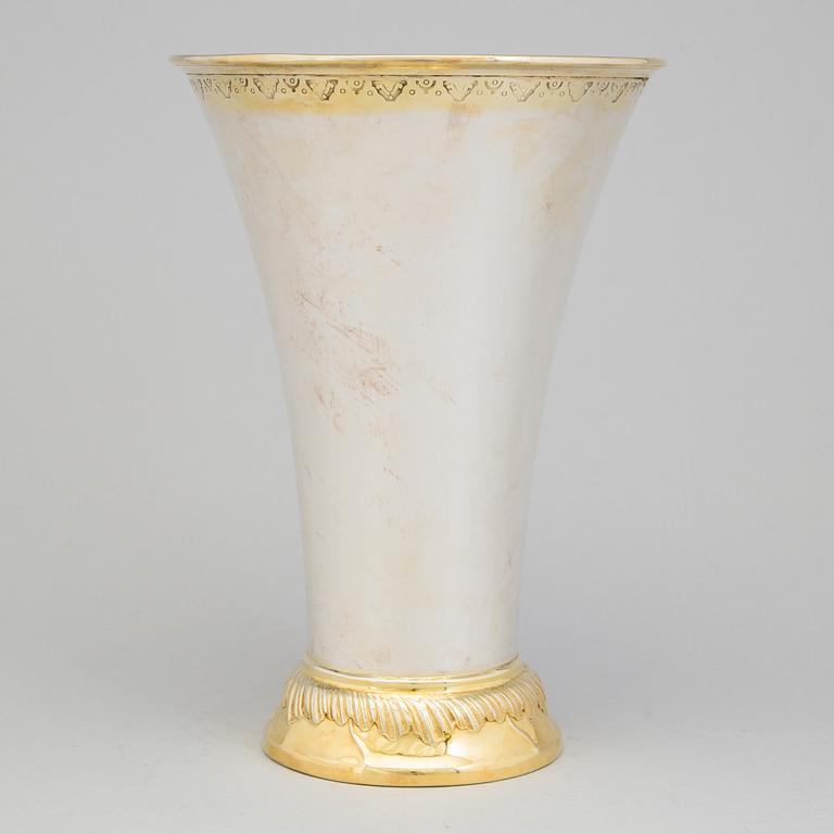 CG HALLBERG, bägare, silver, Stockholm, 1925.