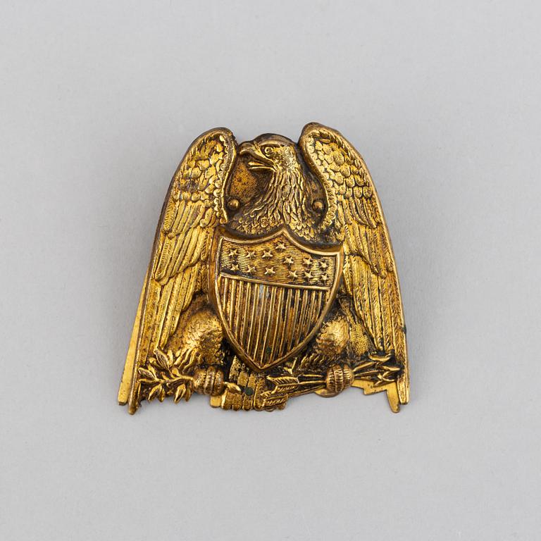 A late 19th century brass letter holder.