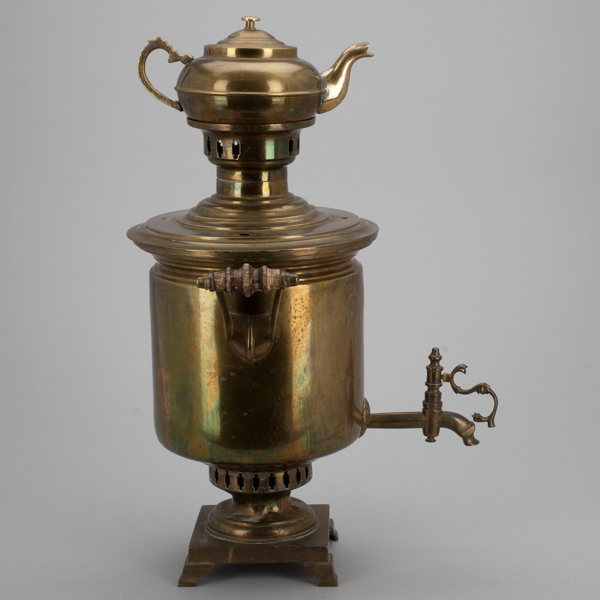 SAMOVAR, mässing, Tula, Ryssland sent 1800-tal.