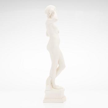 Per Hasselberg, efter, skulptur, "Snöklockan", Gustavsberg 1904.