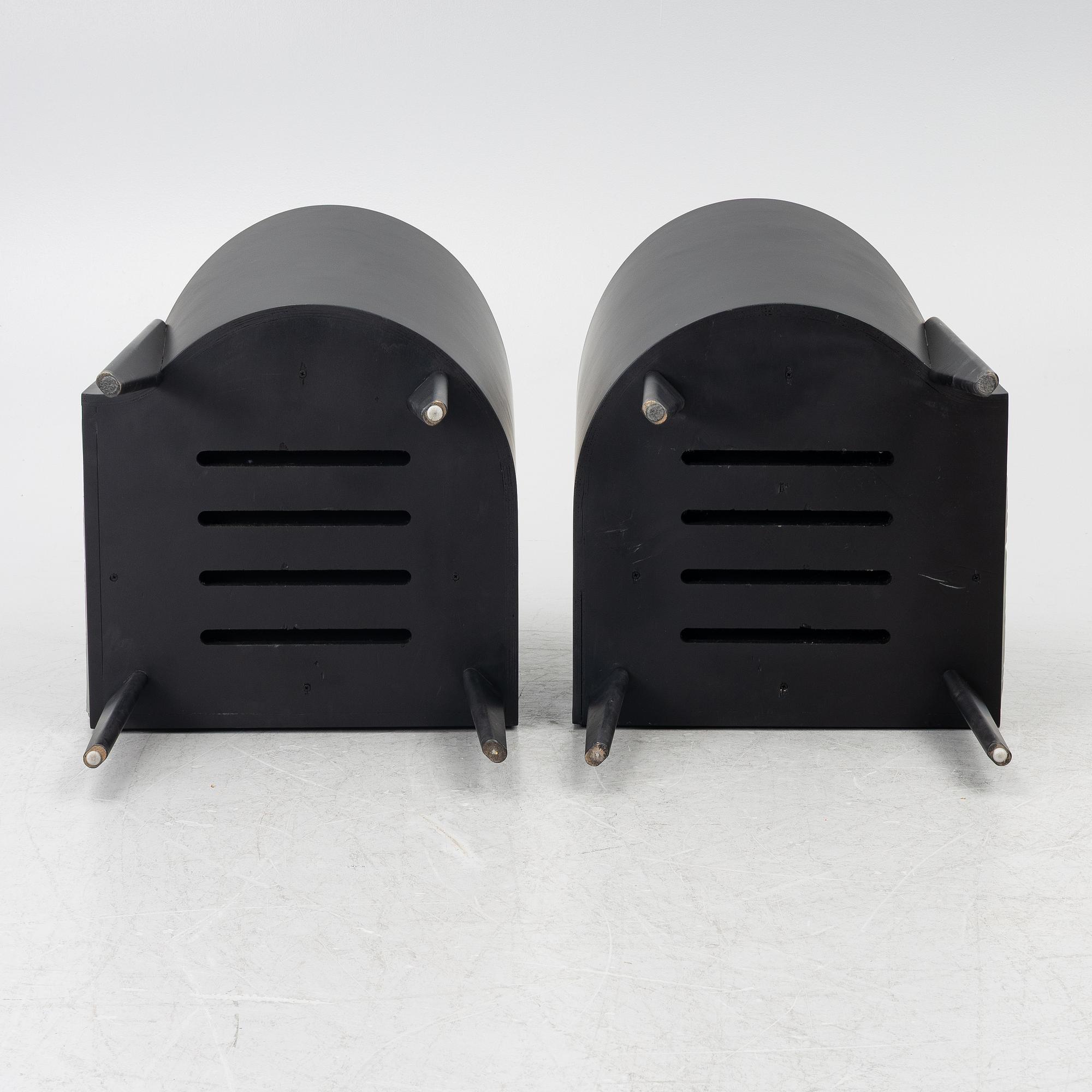 Pierre Sartogo & Nathalie Grenon, a pair of 'Toscana' lounge chairs, Saporiti Italia, 1980's.