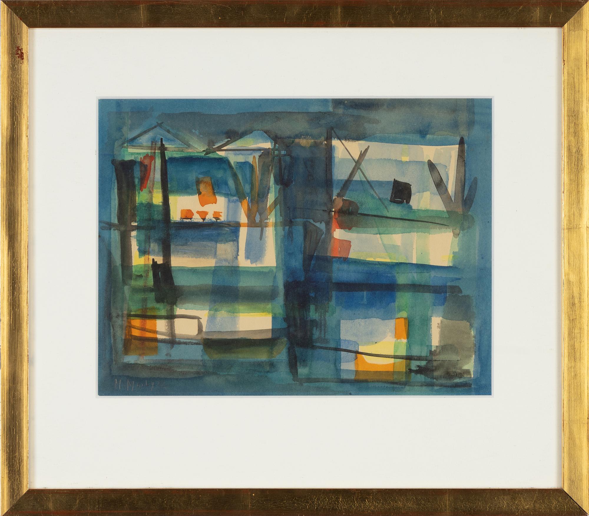 Marcel Mouly, watercolour, signed and dated -52.