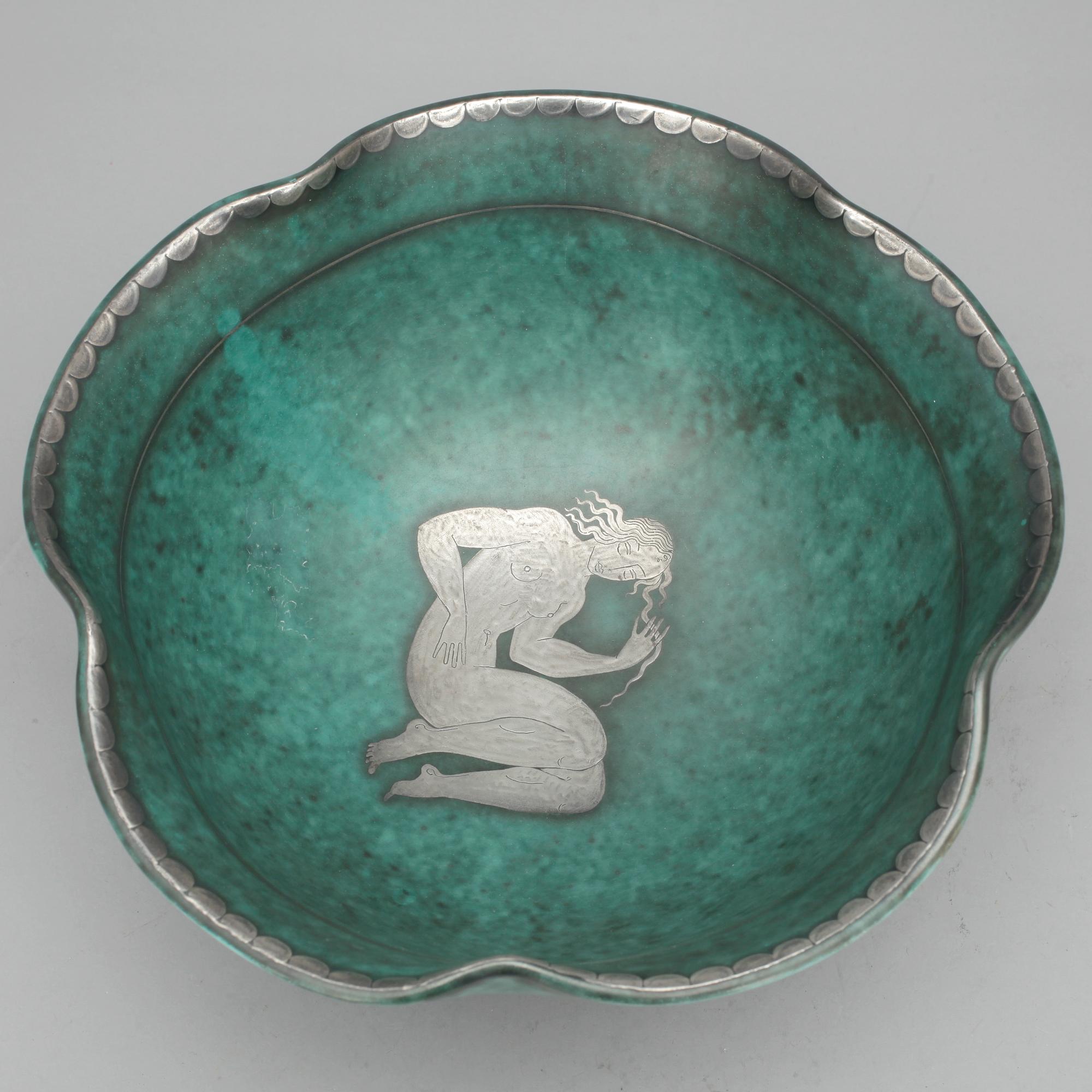 SKÅL, stengods, "Argenta", Wilhelm Kåge, Gustavsberg.1934.