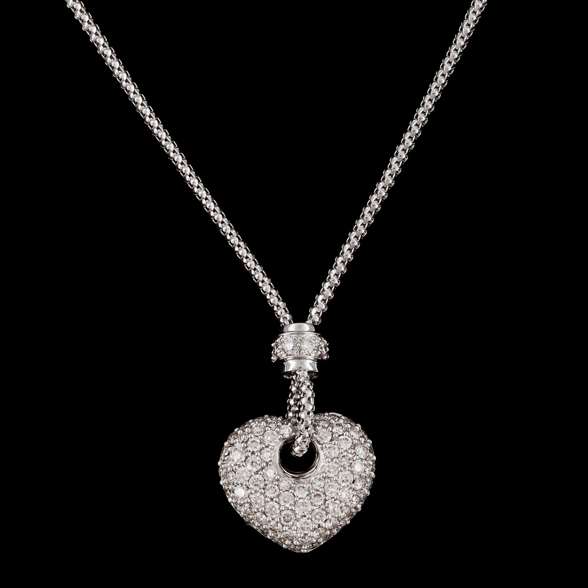 PENDANT, brilliant cut diamonds, tot. 1.43 cts.