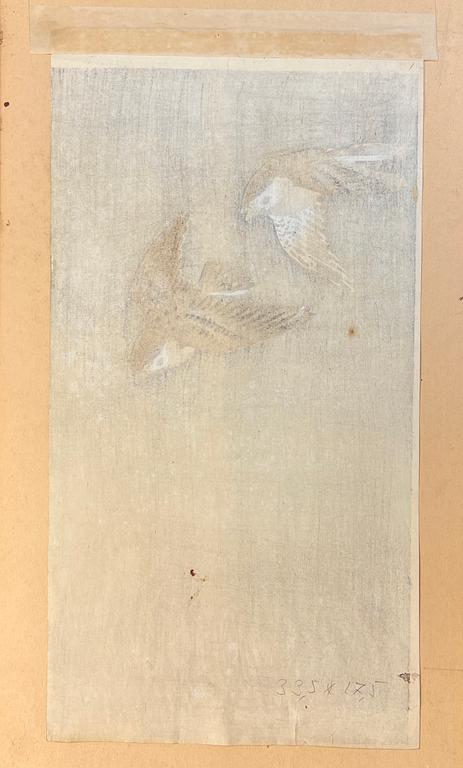 Ohara Koson, "Sparrows in snow".
