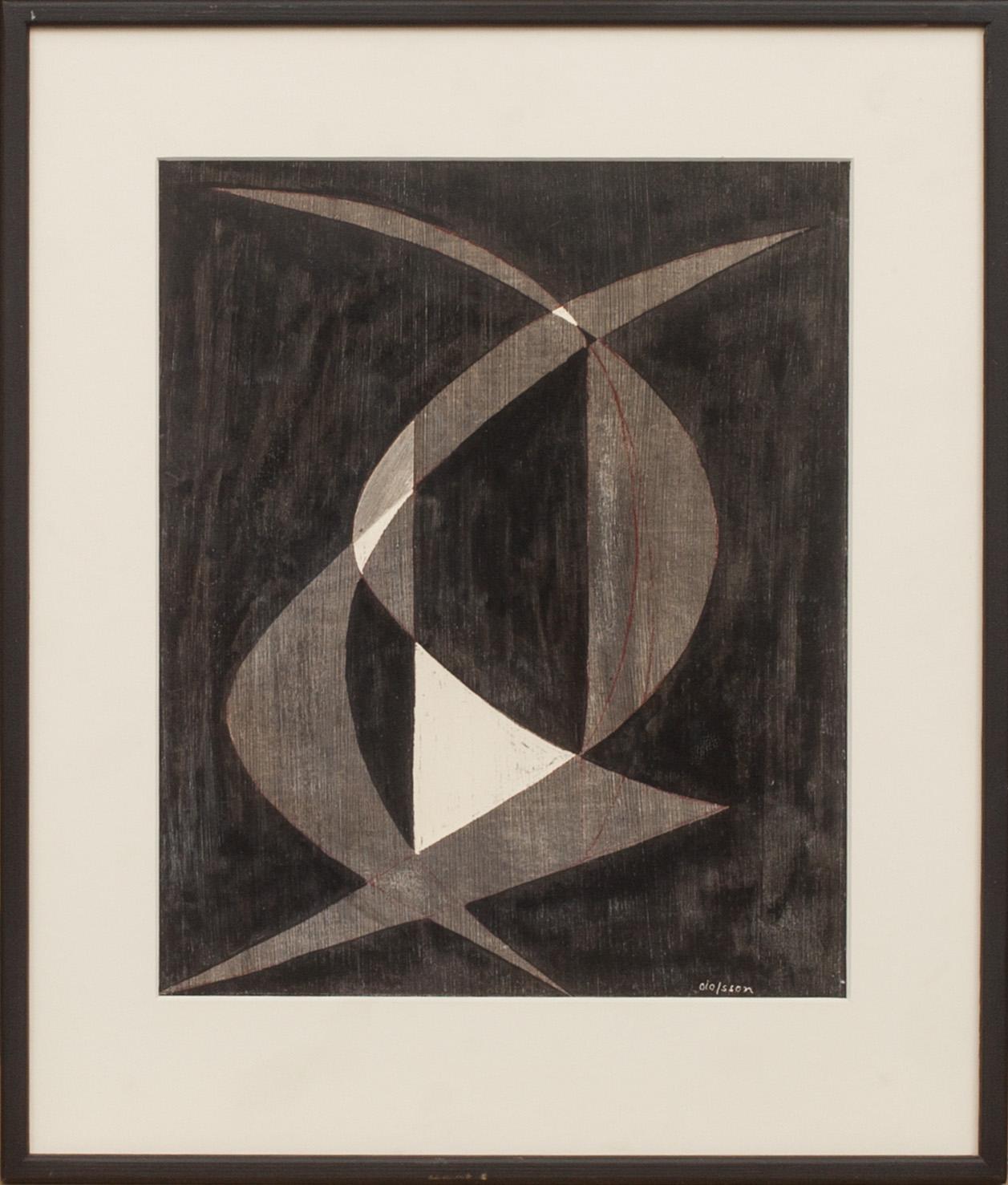 PIERRE OLOFSSON, blandteknik. Signerad.