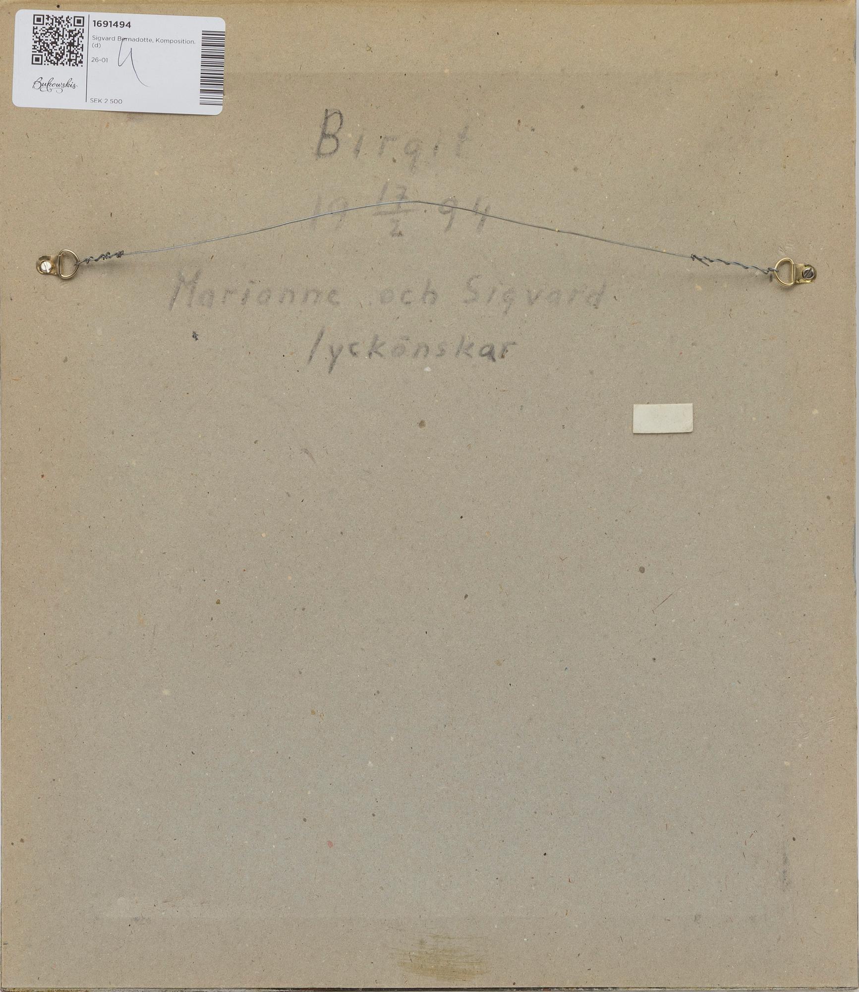 Sigvard Bernadotte, Composition.