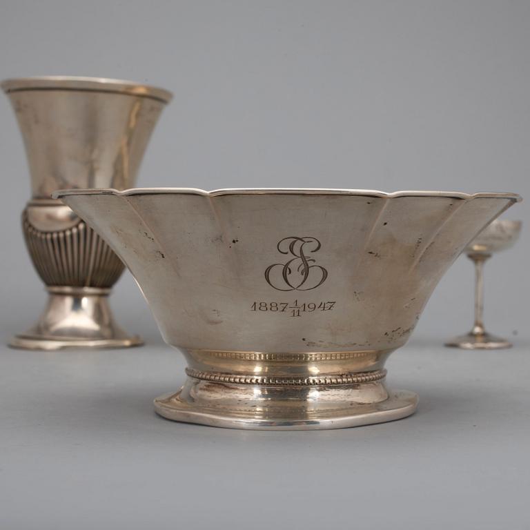 PARTI SILVER, 16 delar, bl.a. GAB, 1924. Vikt ca 430 gram.