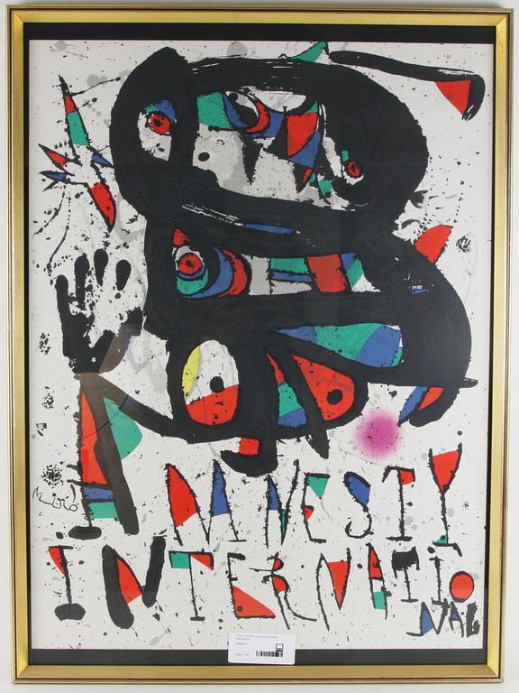 AFFISCH, Joan Miró, Amnesty International.