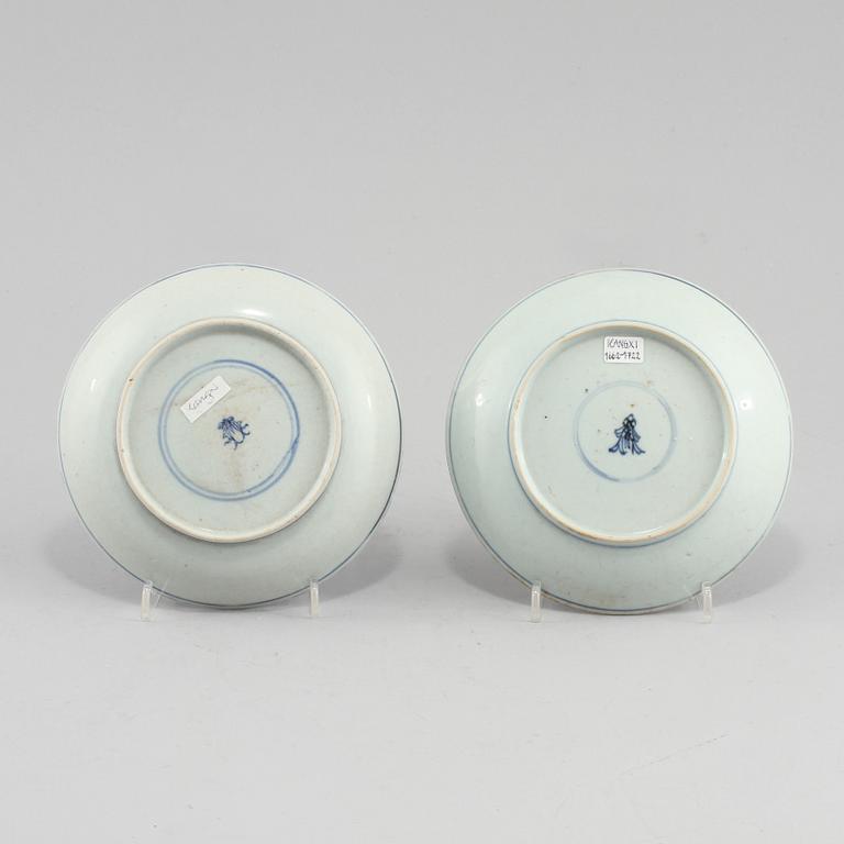 FAT, 2 st, porslin, Kina, Kangxi (1662 - 1722).
