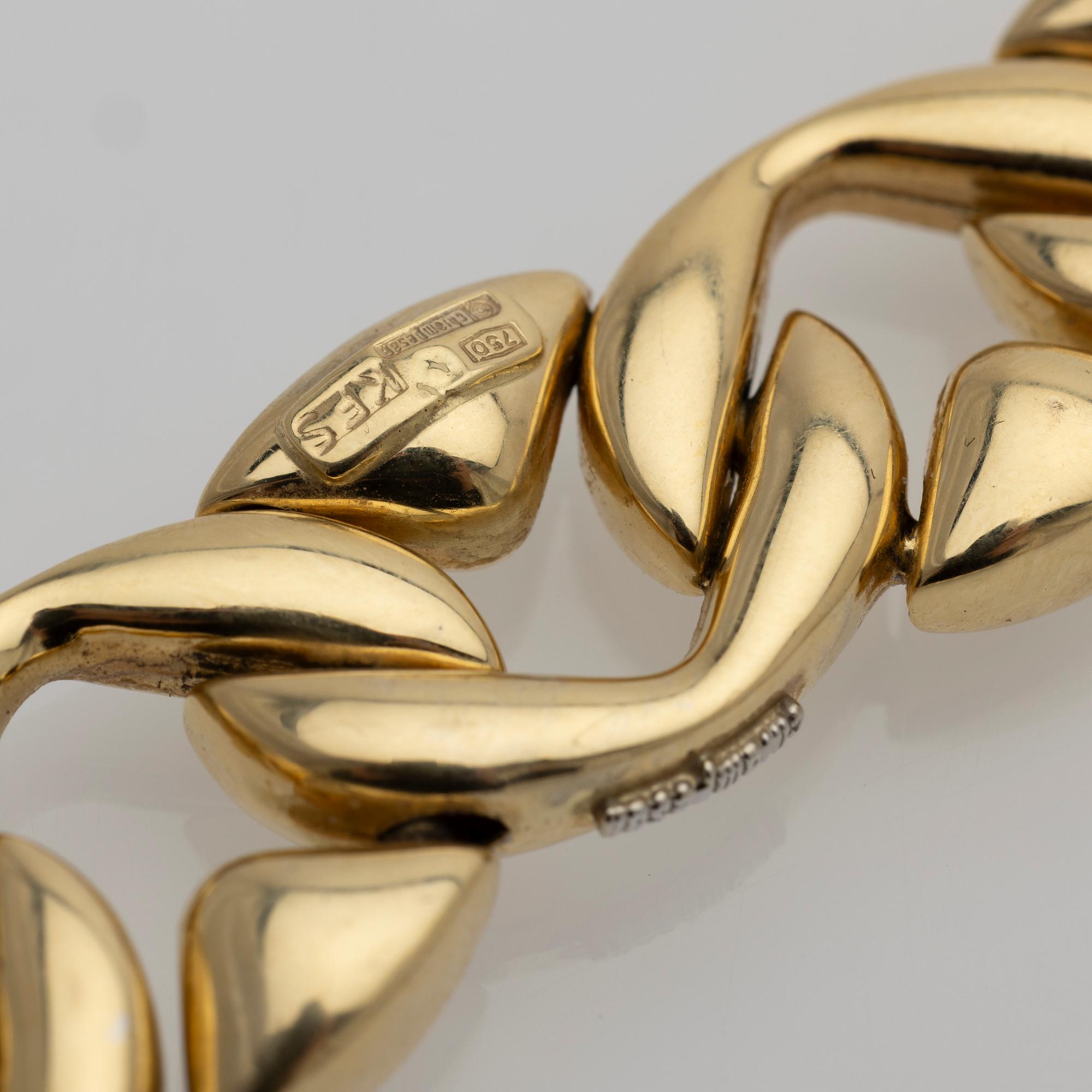 Collier, 18K guld med briljanter, Chiampesan, Italien.