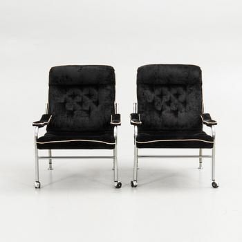 Armchairs, a pair, 1970s.