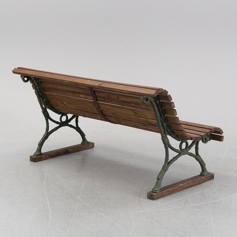 A garden sofa, circa 1900.