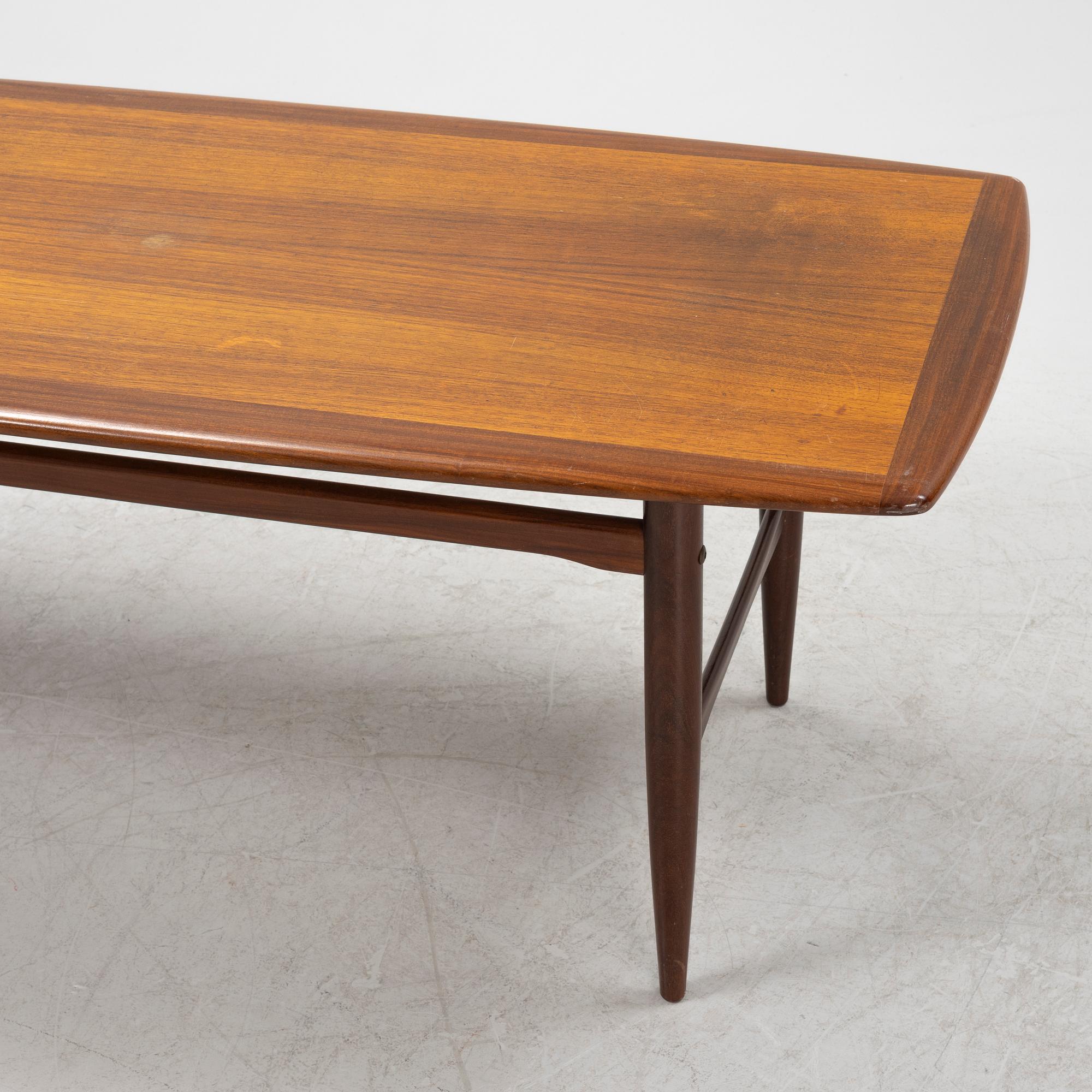 A mahogany veneered coffee table, HMB Möbler, Rörvik, 1960's.