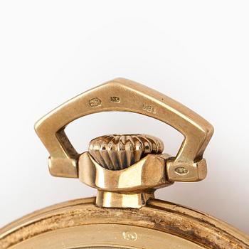 International Watch Co. (IWC), pocket watch, 50 mm, 14K gold, lever escapement.