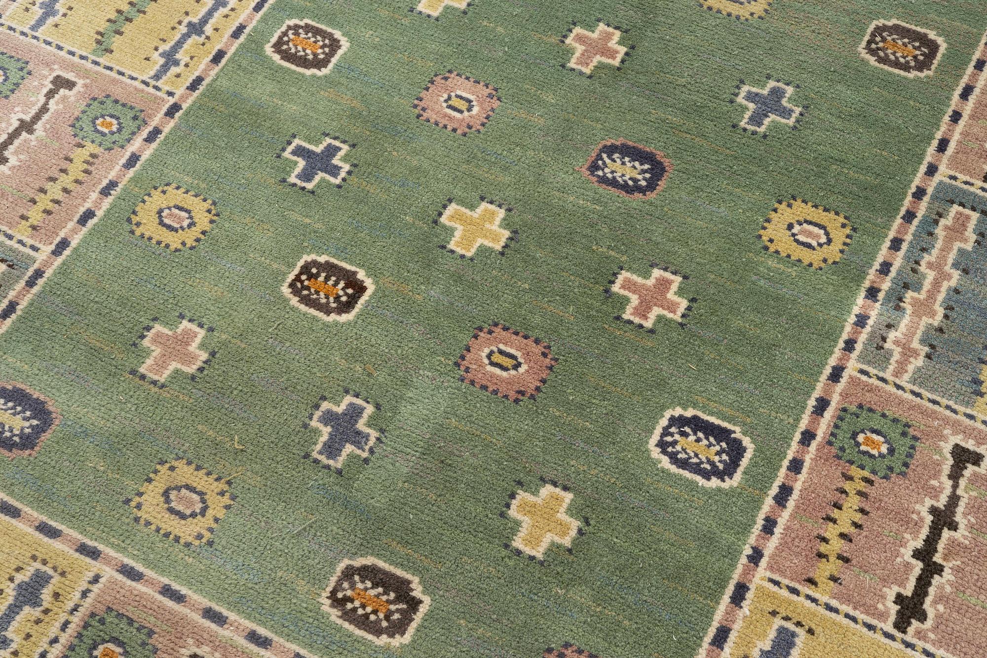Märta Måås-Fjetterström, a carpet, 'Älgö', knotted pile, c. 248 x 178 cm, signed AB MMF.